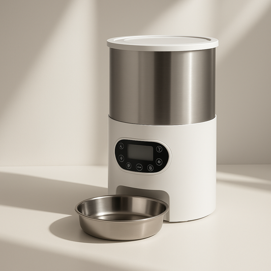 Smart Automatic Pet Feeder with App Control – Stainless Steel Dual Bowls, Programmable Cat & Dog Food Dispenser with Remote Feeding, Portion Control & Timing